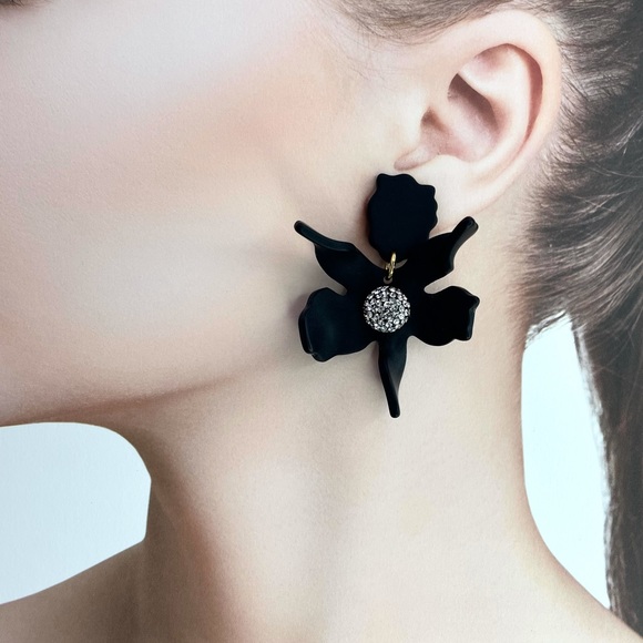 LELE SADOUGHI SMALL CRYSTAL LILY EARRINGS firm price